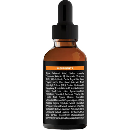 Vitamin C Serum for Face with Hyaluronic Acid and Vitamin C - 1 Fl oz – Moisturizing Face Serum for Dark Spots, Dark Circles, Fine Lines and Wrinkles