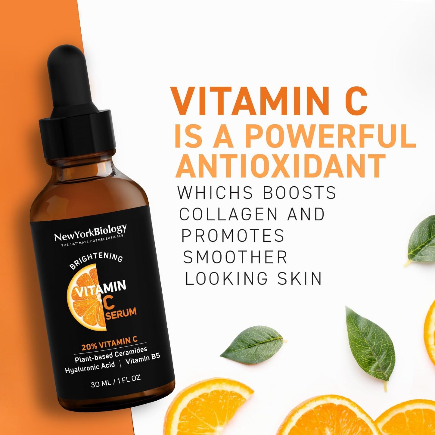 Vitamin C Serum for Face with Hyaluronic Acid and Vitamin C - 1 Fl oz – Moisturizing Face Serum for Dark Spots, Dark Circles, Fine Lines and Wrinkles