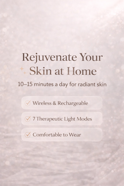 Wireless LED Light Therapy Mask – Easy To Use 7 Color Device For Multiple Skin Concerns