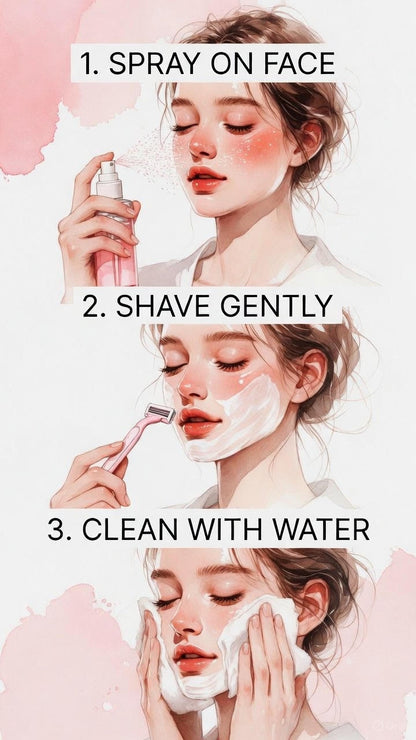 Facial Hair Remover [Hair Identifier Spray] + Dermaplanar