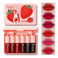 6 Colors Lip Tint Stain Mini Liquid Lipstick, Korean Lip Gloss Moisturizing Natural Velvet Lip Tint, Waterproof Longwear Liquid Blush & Lip Stain, Vivid Color Lip Blush Tint Makeup